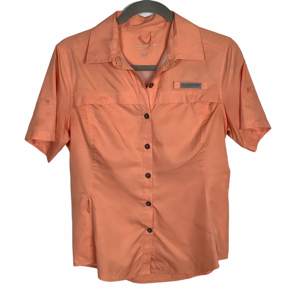 Field & Stream shirt fishing peach vented Small